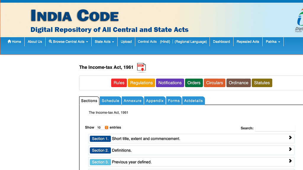 The Indian Income Tax Act, 1961 - NIl Transaction